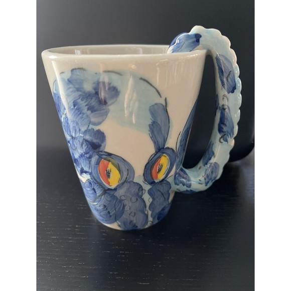 Homee 3D Coffee Mug Cup Ceramic Blue Octopus - Picture 4 of 5
